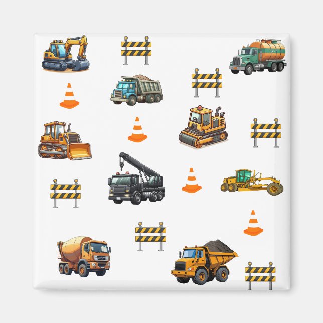 Baumaschinen Magnet (Vorne)