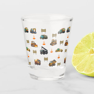 Baumaschinen Schnapsglas
