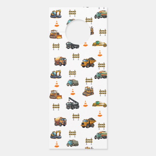 Baumaschinen Türanhänger (Vorderseite)