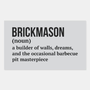 Baumason Definition Rechteckiger Aufkleber
