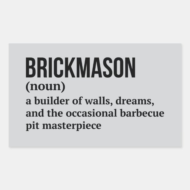 Baumason Definition Rechteckiger Aufkleber (Vorderseite)