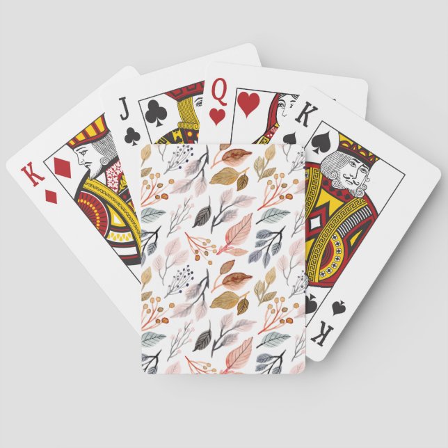 Baumblätter Spielkarten (Rückseite)