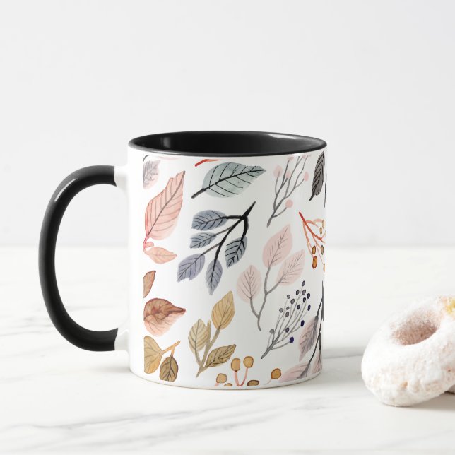 Baumblätter Tasse (Mit Donut)