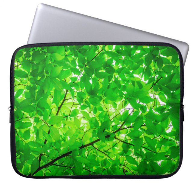 Baumblattgeflecht Laptopschutzhülle (Vorderseite)