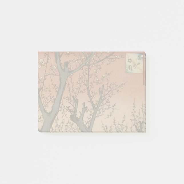 Baumblüten Pflaumengarten Japanisch Post-it Klebezettel (Vorderseite)