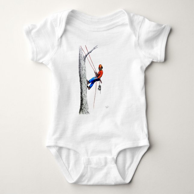 Baumchirurg Arborist Baby Strampler (Vorderseite)