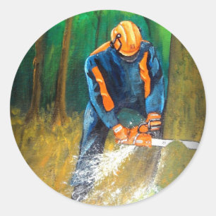 Baumchirurg Arborist Forester Runder Aufkleber