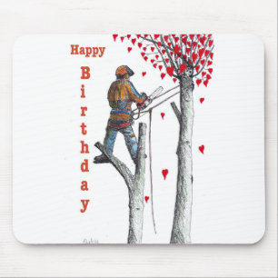 Baumchirurg Arborist Geburtstagskarte Mousepad