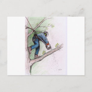 Baumchirurg Arborist Lumberjack Postkarte