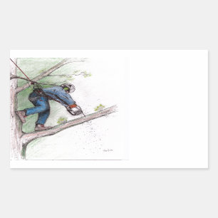 Baumchirurg Arborist Lumberjack Rechteckiger Aufkleber