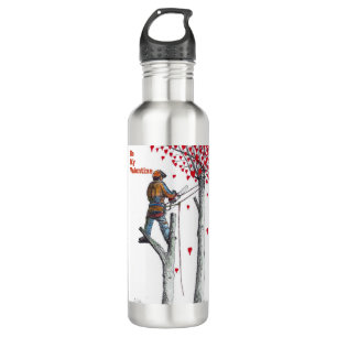 Baumchirurg Arborist Valentine Card Edelstahlflasche