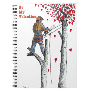 Baumchirurg Arborist Valentine Card Notizblock