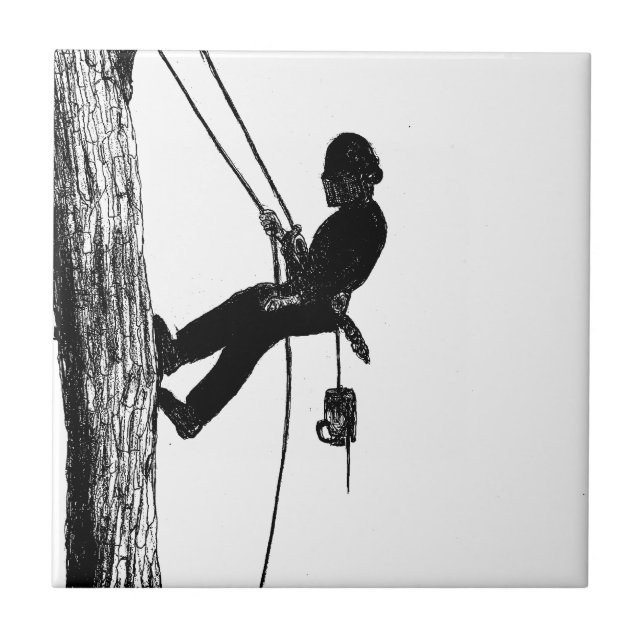 Baumchirurg Arborist Weihnachtsgeschenk Fliese (Vorderseite)