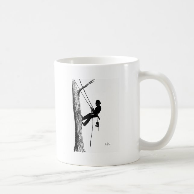 Baumchirurg Arborist Weihnachtsgeschenk Kaffeetasse (Rechts)