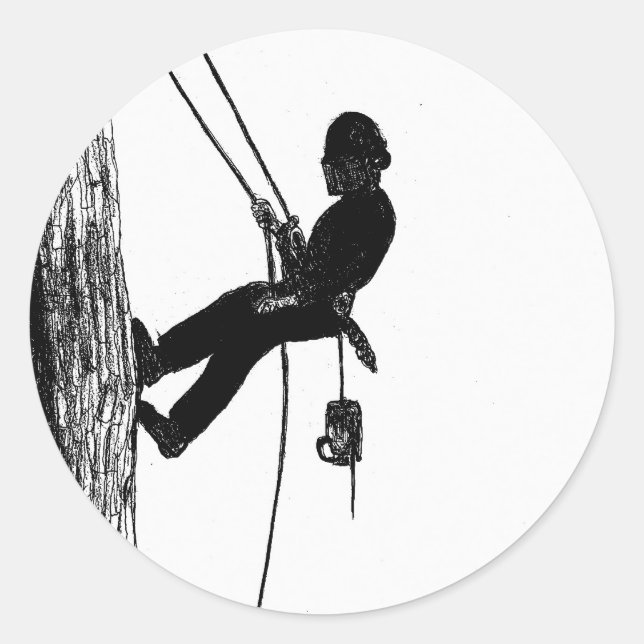 Baumchirurg Arborist Weihnachtsgeschenk Runder Aufkleber (Vorderseite)