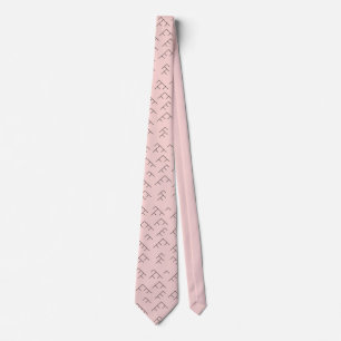 Baumdiagramm-Krawatte - Rosa und Schwarzes Krawatte