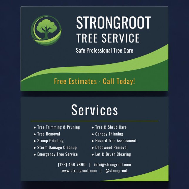Baumdienst Arborist Visitenkarte (Von Creator hochgeladen)