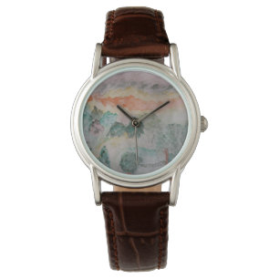 Bäume an der Bucht Armbanduhr