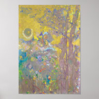 Bäume auf gelbem Hintergrund, Redon