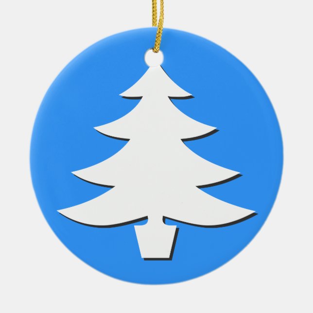 Bäume - blau keramik ornament (Vorne)