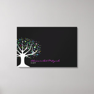 Bäume des Lebens Bat Mitzvah Sign-In Board Leinwanddruck