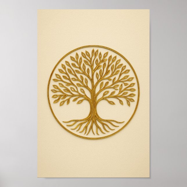 Bäume des Lebens Bronze & Elfenbeinküste Poster (Vorne)