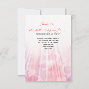 BÄUME DES LEICHTEN Bar BAT Mitzvah Empfang Card Einladung