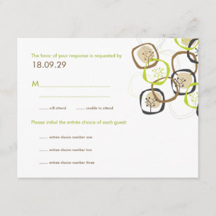 Bäume des Waldes u. Ring-Hochzeit (R) UAWG RSVP Karte