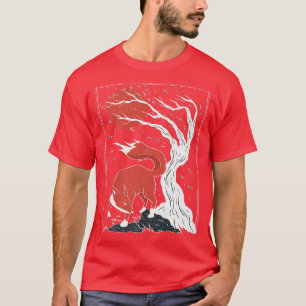 Bäume Füchse Forests Wildlife NightT-Shirt T-Shirt