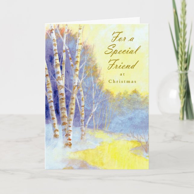 Bäume für einen speziellen Freund… Feiertagskarte (Vorderseite)