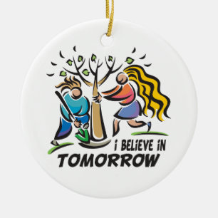 Bäume für morgen keramikornament