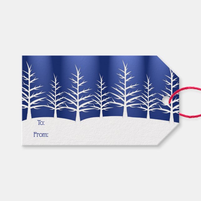 Bäume Geschenkanhänger (Vorderseite (Horizontal))