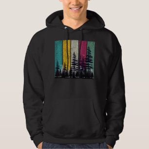 Bäume im Freien Natur Retrowald Hoodie