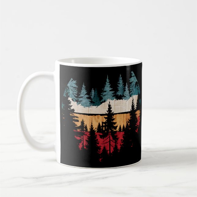Bäume im Freien Natur Retrowald Kaffeetasse (Links)