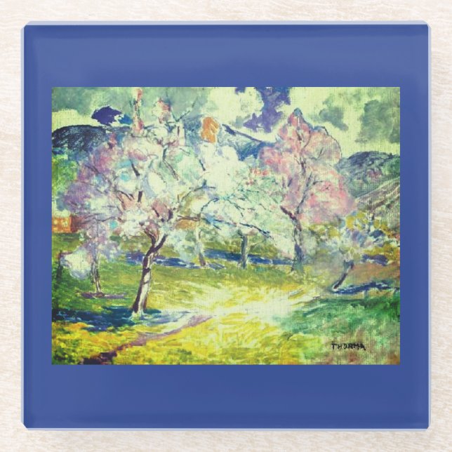 Bäume im Frühling von Janos Thorma Untersetzer (Vorderseite)