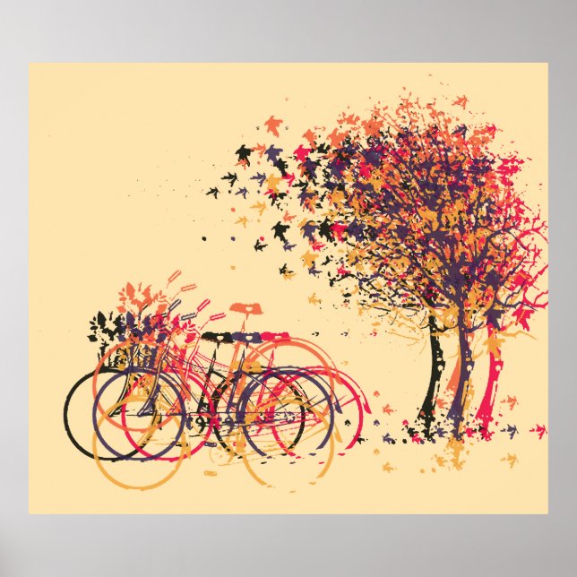 Bäume im Herbst #3 Poster (Vorne)