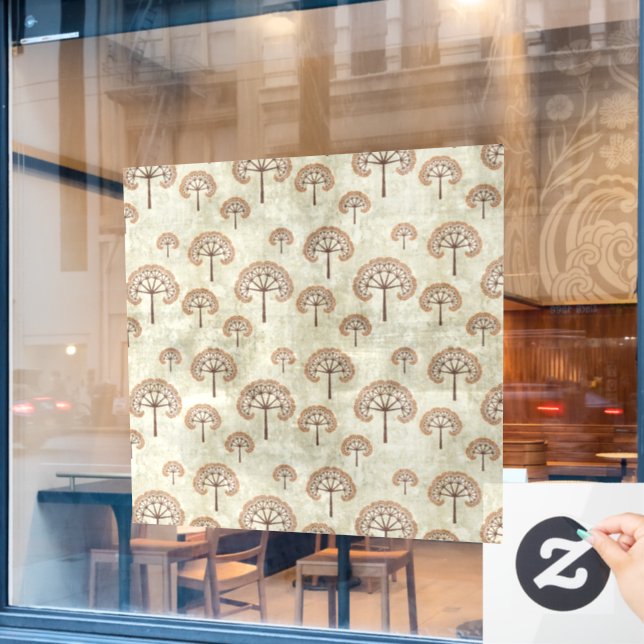 Bäume im Herbst Fensteraufkleber (Café-Fenster)