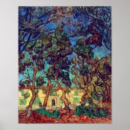 Bäume im Krankenhausgarten | Van Gogh | Poster