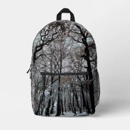 Bäume, im Schnee Bedruckter Rucksack