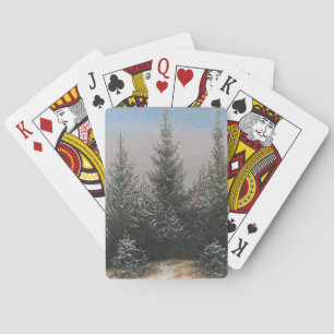 Bäume im Schnee (Winter Weihnachtslandschaft) Spielkarten