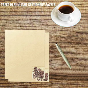 Bäume im Sonnenlicht Briefpapier