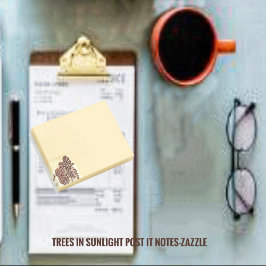 Bäume im Sonnenlicht Post-it Klebezettel
