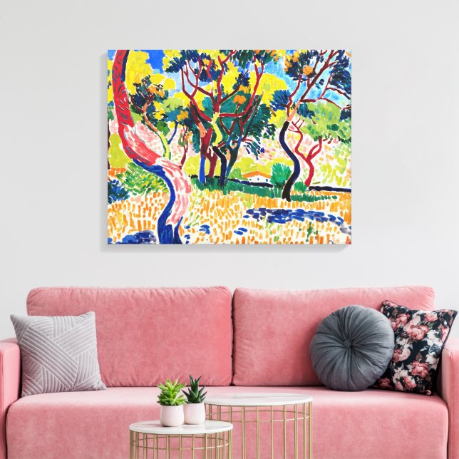 Bäume in Collioure | Andre Derain | Leinwanddruck (Insitu (Wohnzimmer))