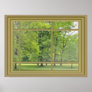 Bäume in der Aussicht auf die Parkfenster Poster