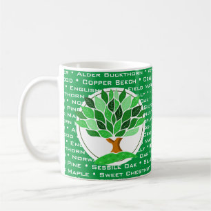 Bäume in Großbritannien und Europa. Kaffeetasse