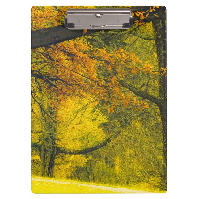 Bäume in Herbstfarben Klemmbrett (Vorderseite)