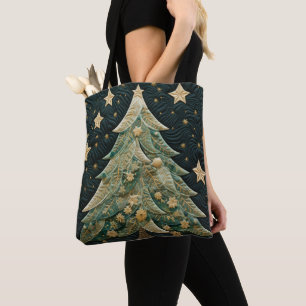BÄUME MIT GRÜNEN QUILTED AUSSEHENEN CHRISTMAS TASCHE