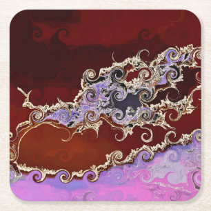 BÄUME RECHTECKIGER PAPPUNTERSETZER