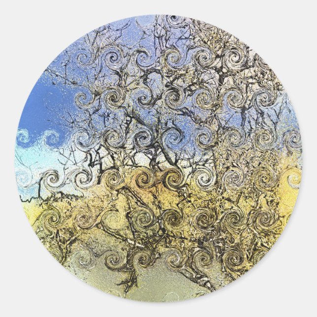 BÄUME RUNDER AUFKLEBER (Vorderseite)