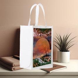 Bäume sind Gedichte, die die Erde über den Himmel  Wiederverwendbare Einkaufstasche